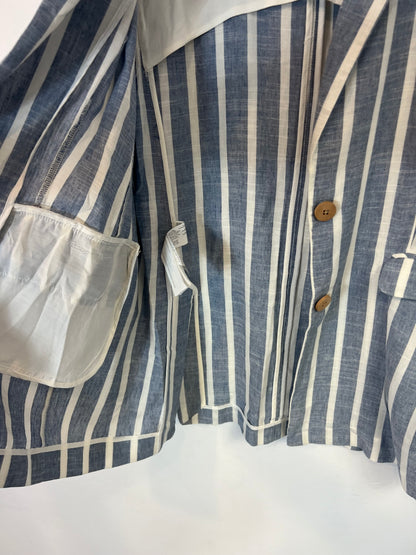 MANGO. Striped blazer with mix. TM