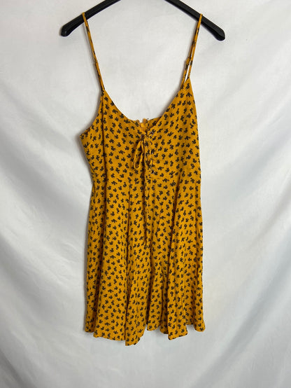 FOREVER21. Mustard floral Ts dress
