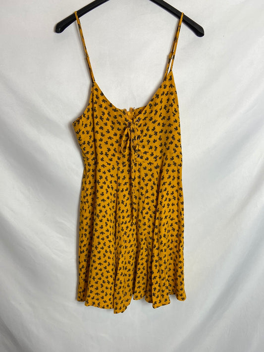 FOREVER21. Mustard floral Ts dress