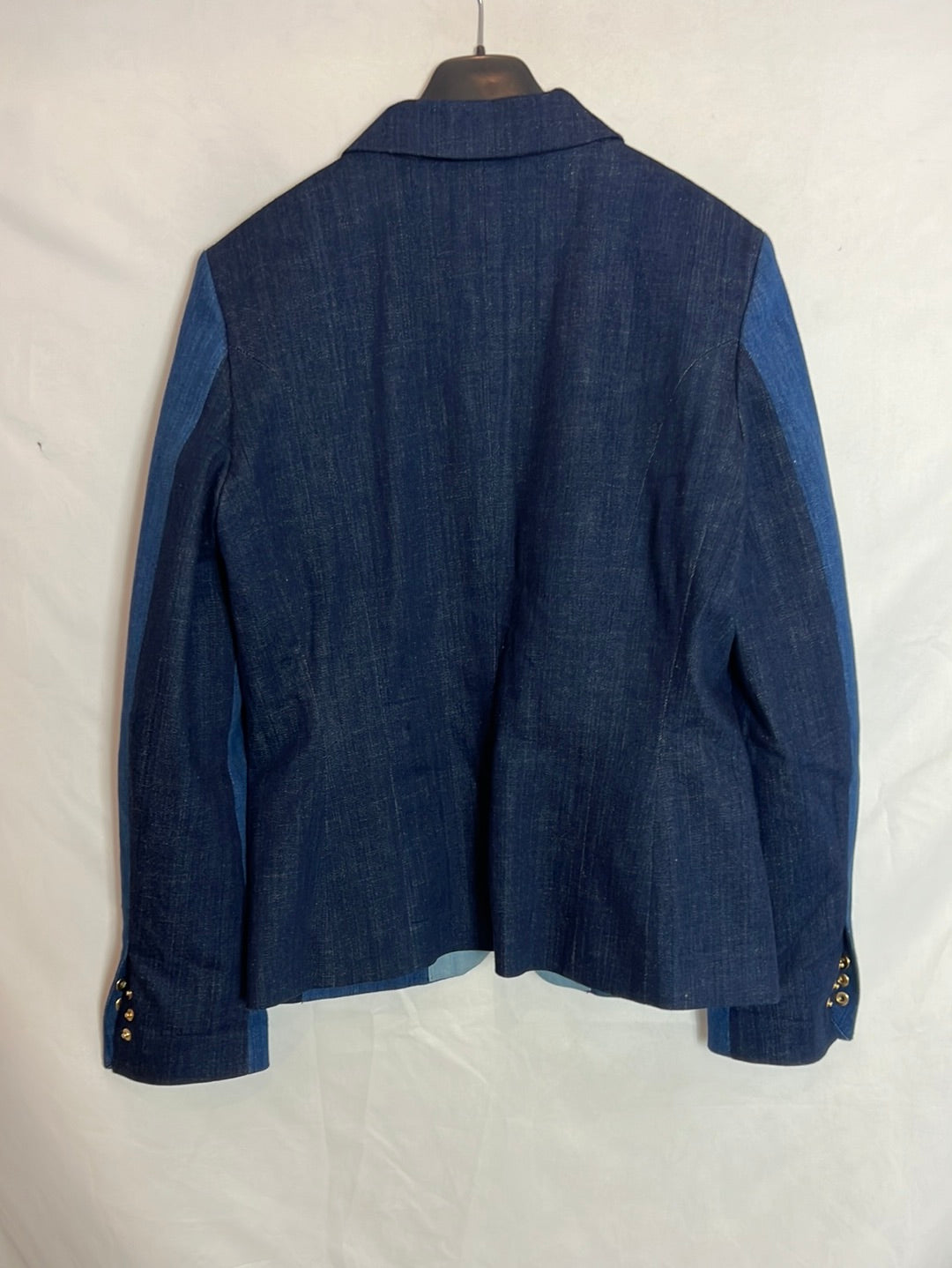 ANGELO MARANI. Tricolor denim blazer. T 44 (L)