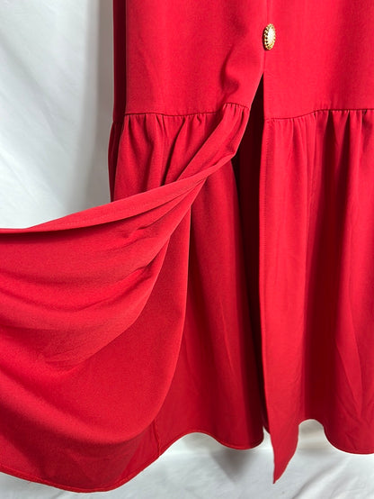 CUPLÉ. Vestido rojo botones T.xs
