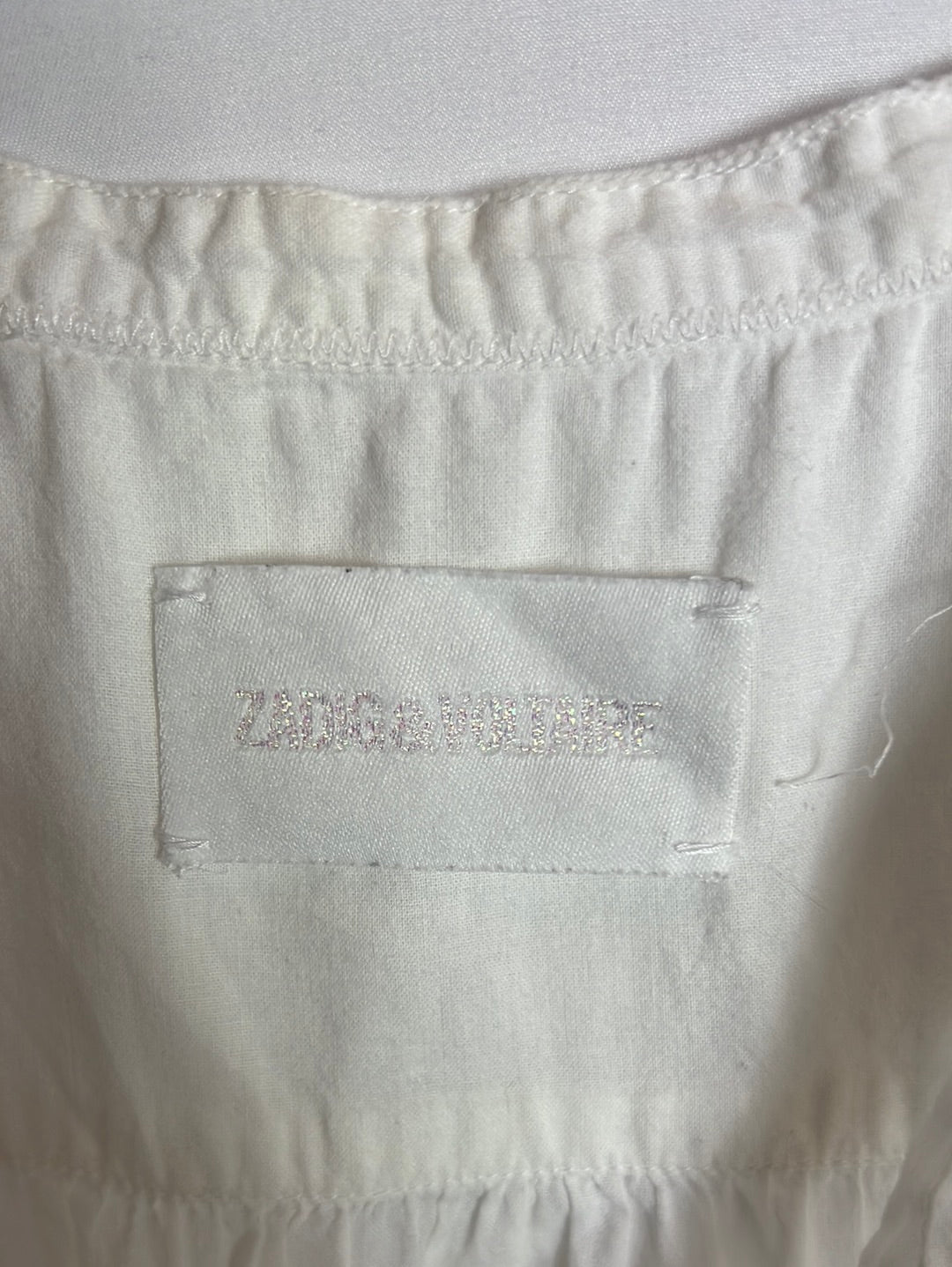 ZADIG&amp;VOLTAIRE. Embroidered White Blouse Ts