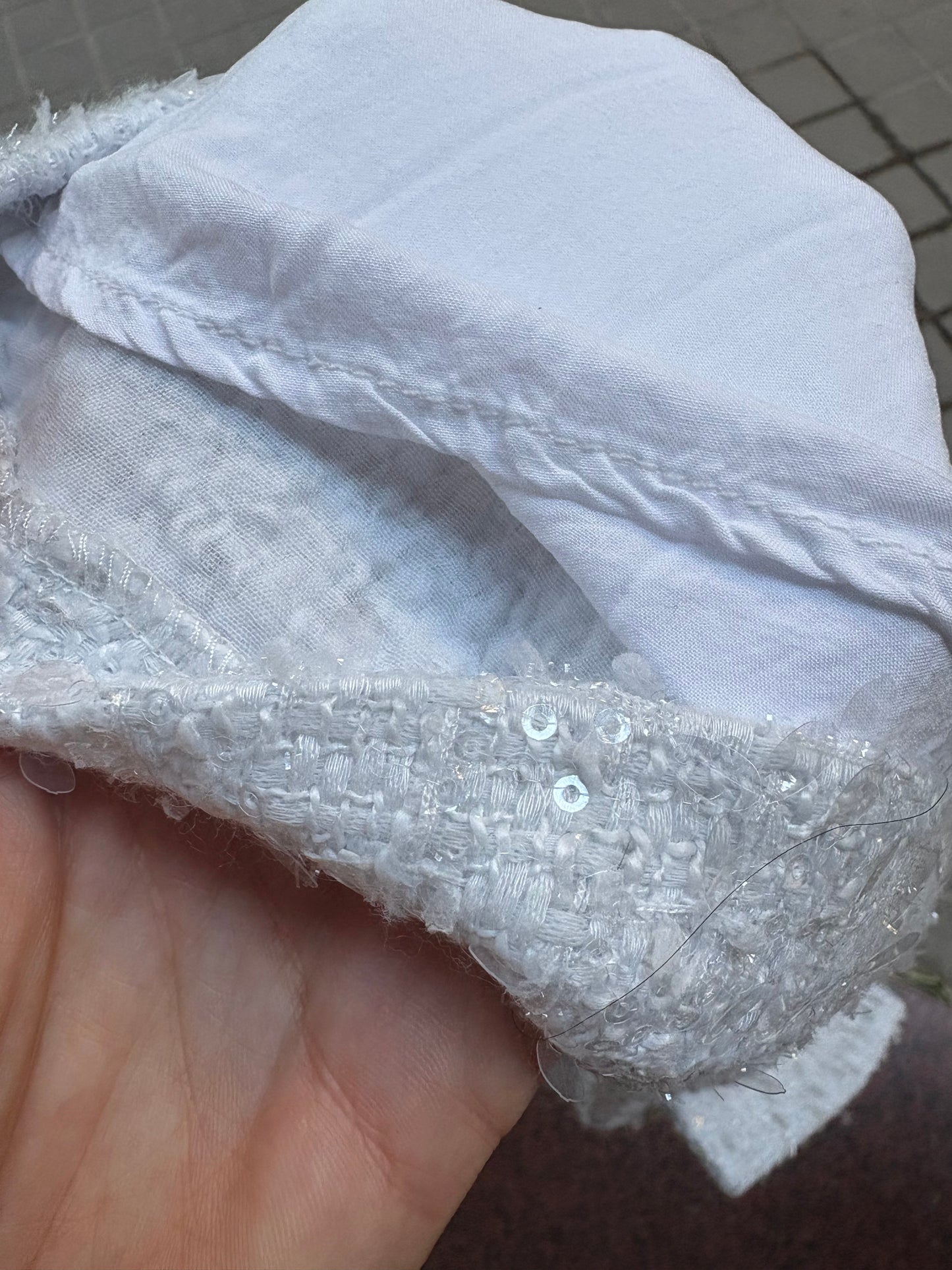 ZARA. Vestido corto tweed lentejuelas. T S