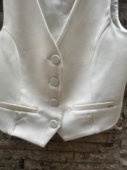 BSB COLLECTION. Chaleco blanco botones T.38