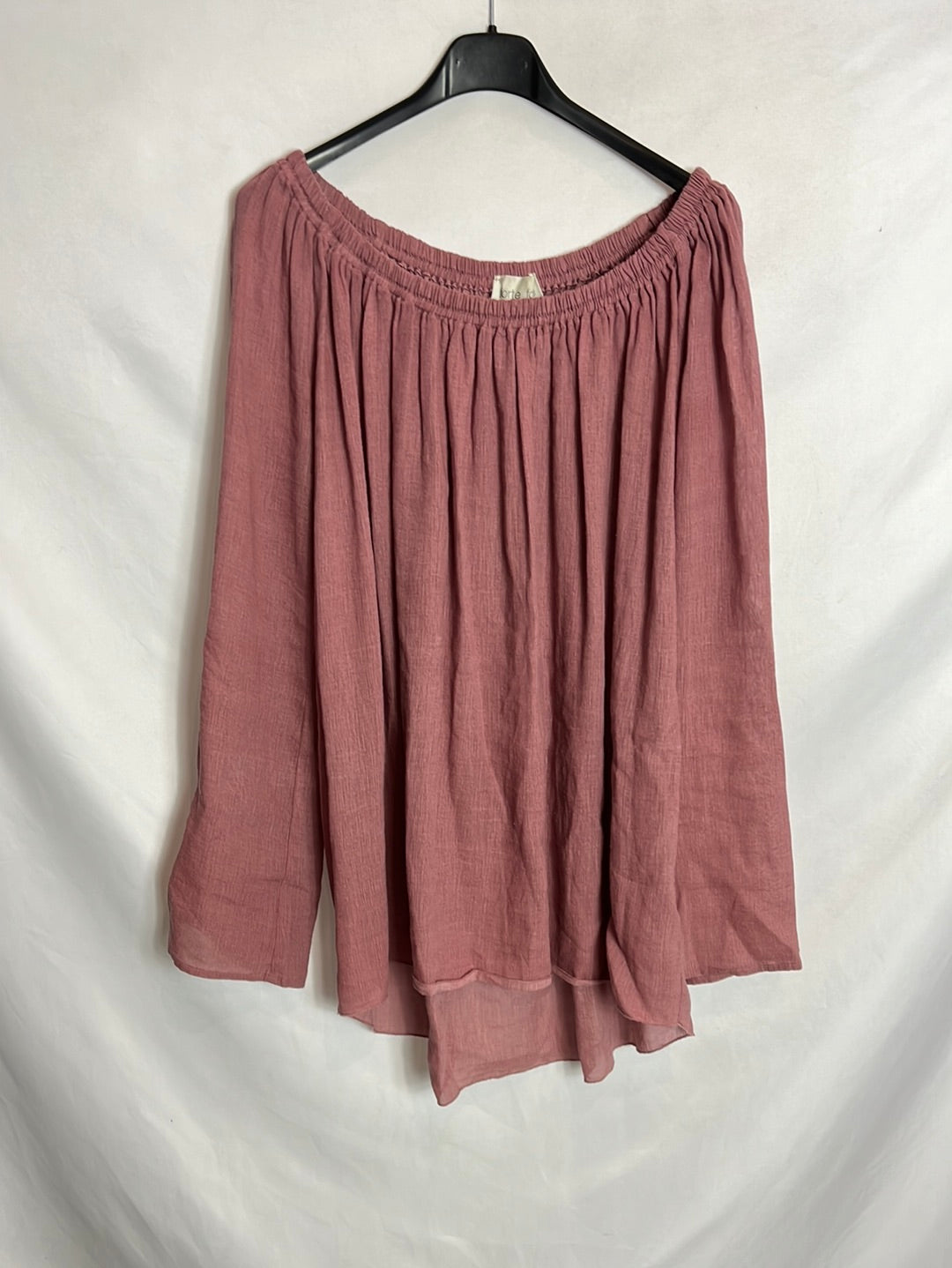 FORTE FORTE. A total look with a flowing pink blouse and trousers. Size 2(S)