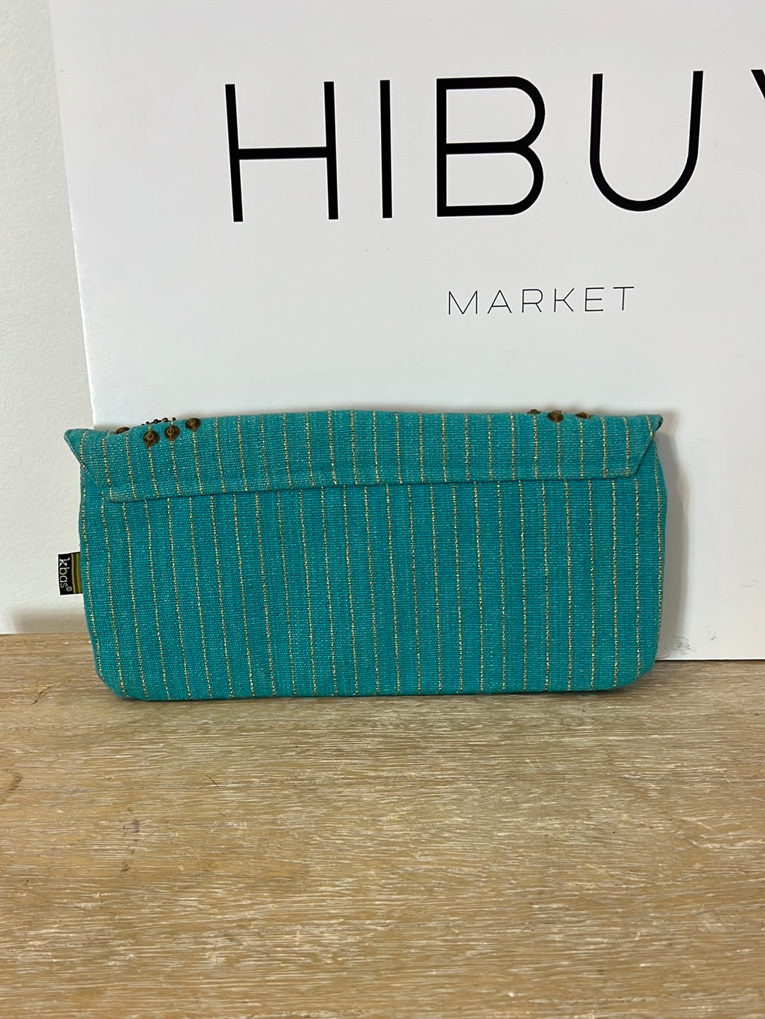 KBAS. Cartera de mano tela y abalorios