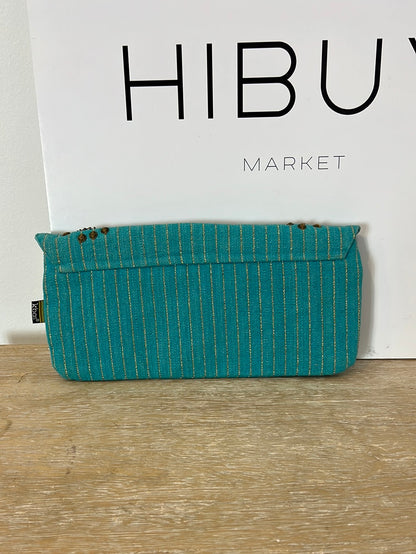 KBAS. Cartera de mano tela y abalorios