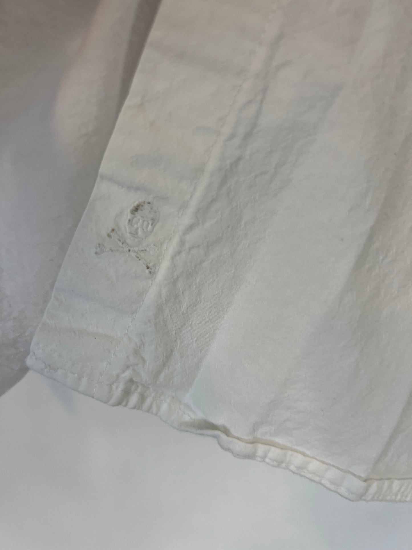 SCALPERS. Camisa blanca textura cintura ajustable. T XS