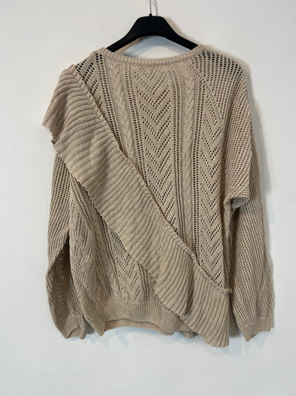 MASSCOB. Jersey beige  algodón troquelado  T.m