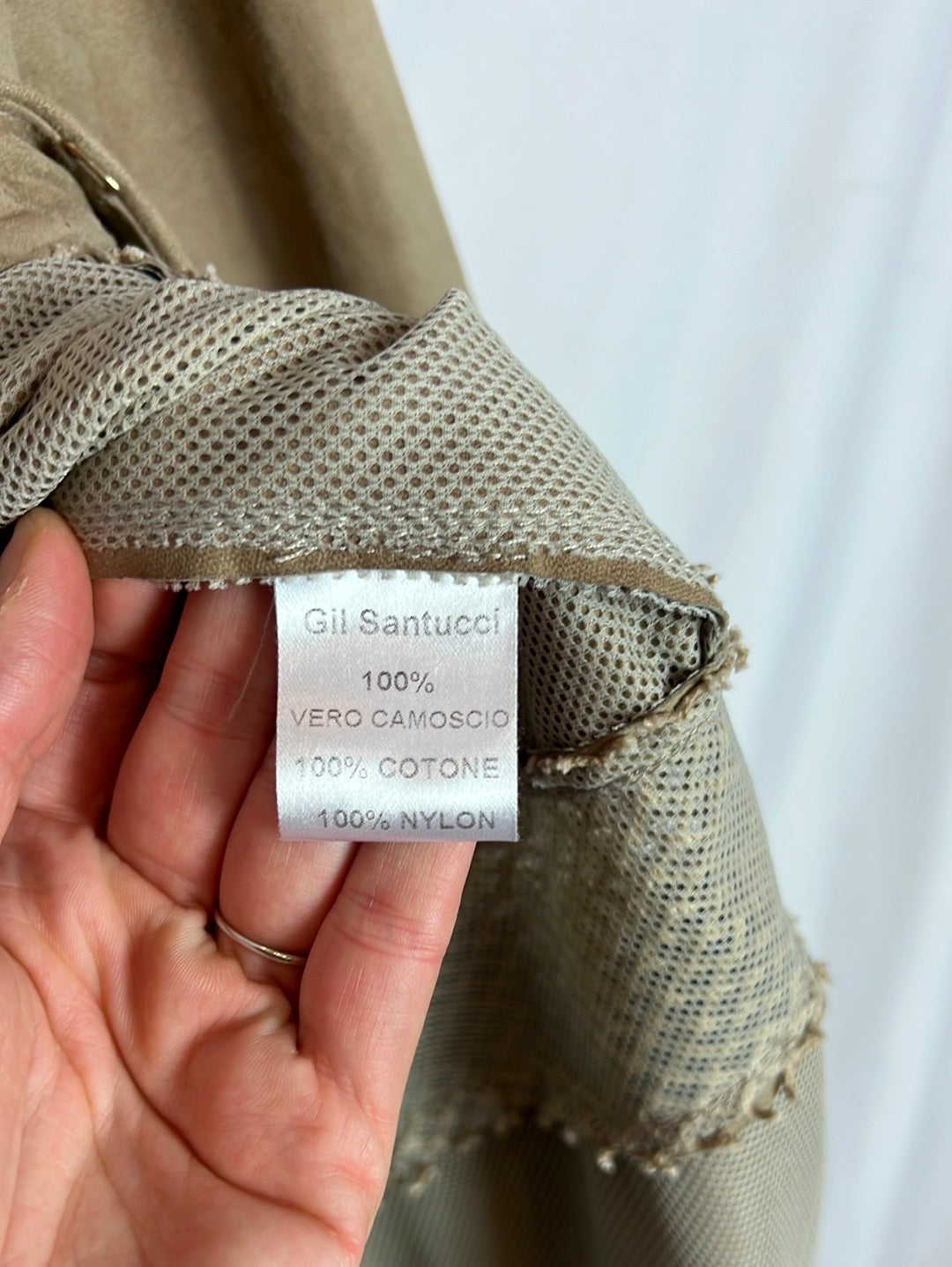 GIL SANTUCCI. Double-textured jacket, size 40(s)