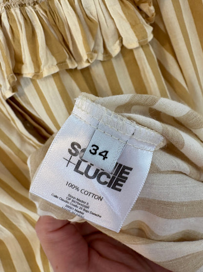 SOPHIE & LUCIE. Blusa rayas y nido de abeja