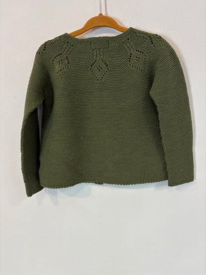 MI CANESÚ. Chaqueta punto verde caza. T 24 meses