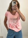 THE HIP TEE. Camiseta rosa estampada T M/L