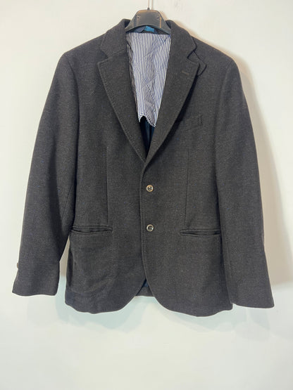 MASSIMO DUTTI. Blazer lana hombre marrón jaspeada. T L