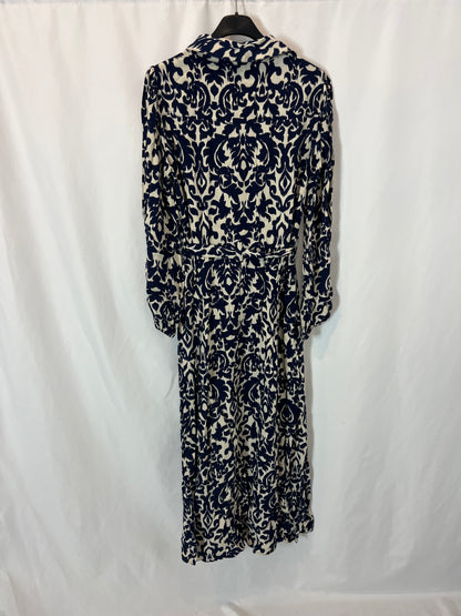 ZARA. Long blue print dress. Size XS