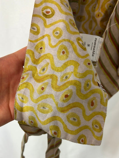 ROMUALDA. Reversible printed linen crop top. TS