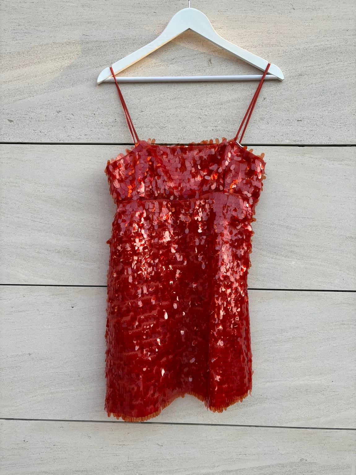 ZARA. Vestido corto lentejuelas maxi