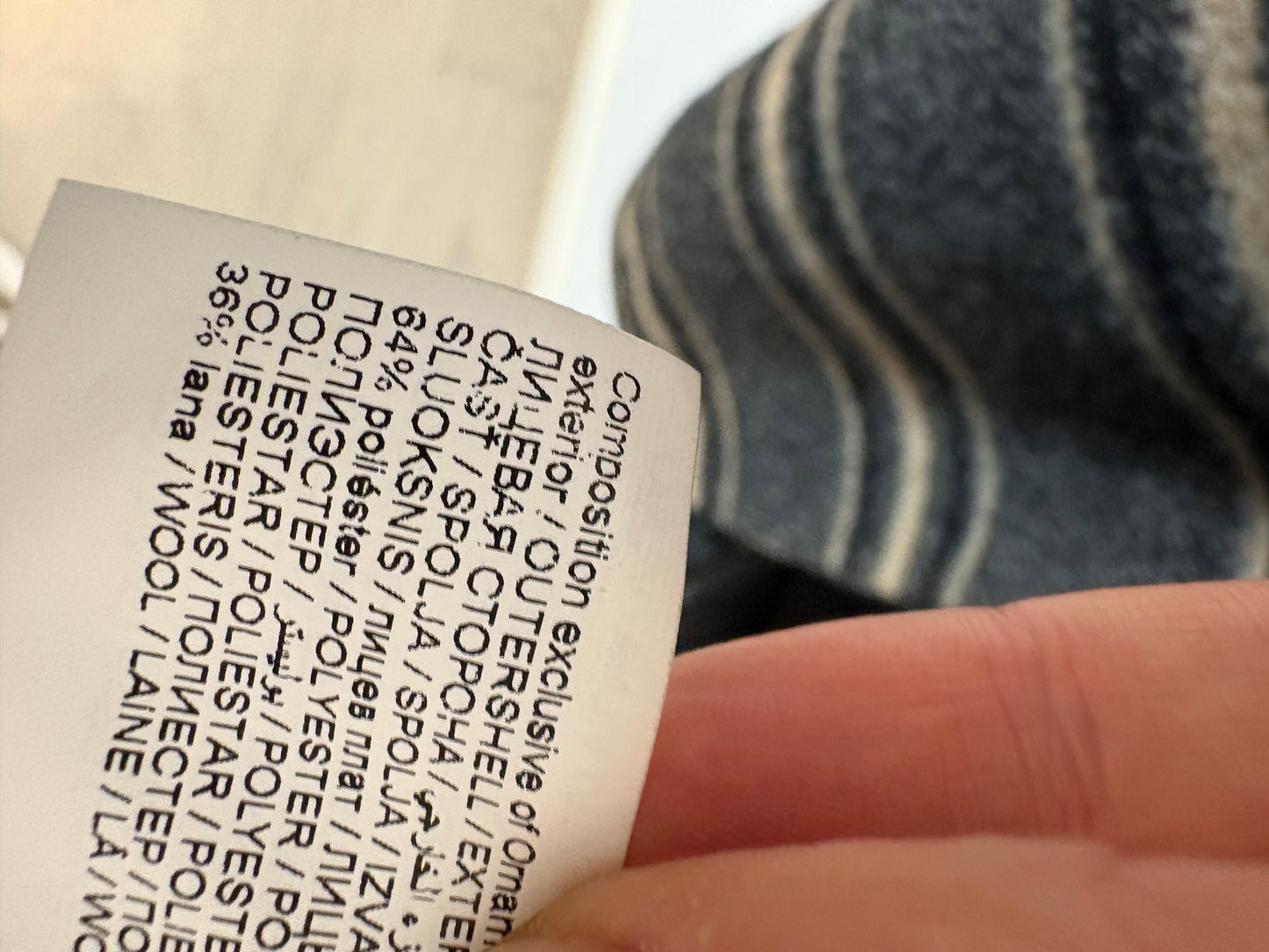 SLOWLOVE. Abrigo largo rayas