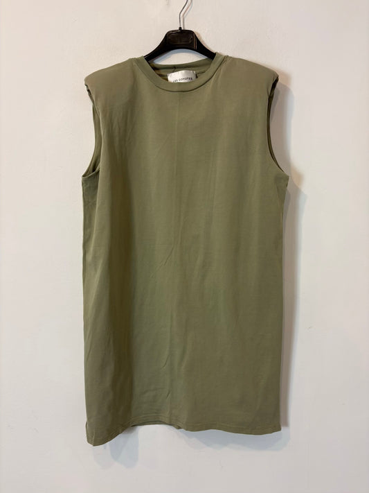 LES COYOTES DE PARIS. Vestido corto algodón hombreras