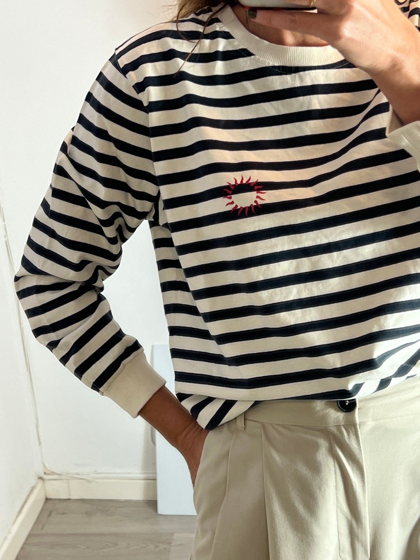 RENATTA&GO. Sudadera rayas azules. T S/M