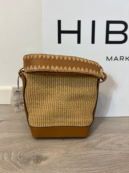 PARFOIS. Mini double handle raffia bag