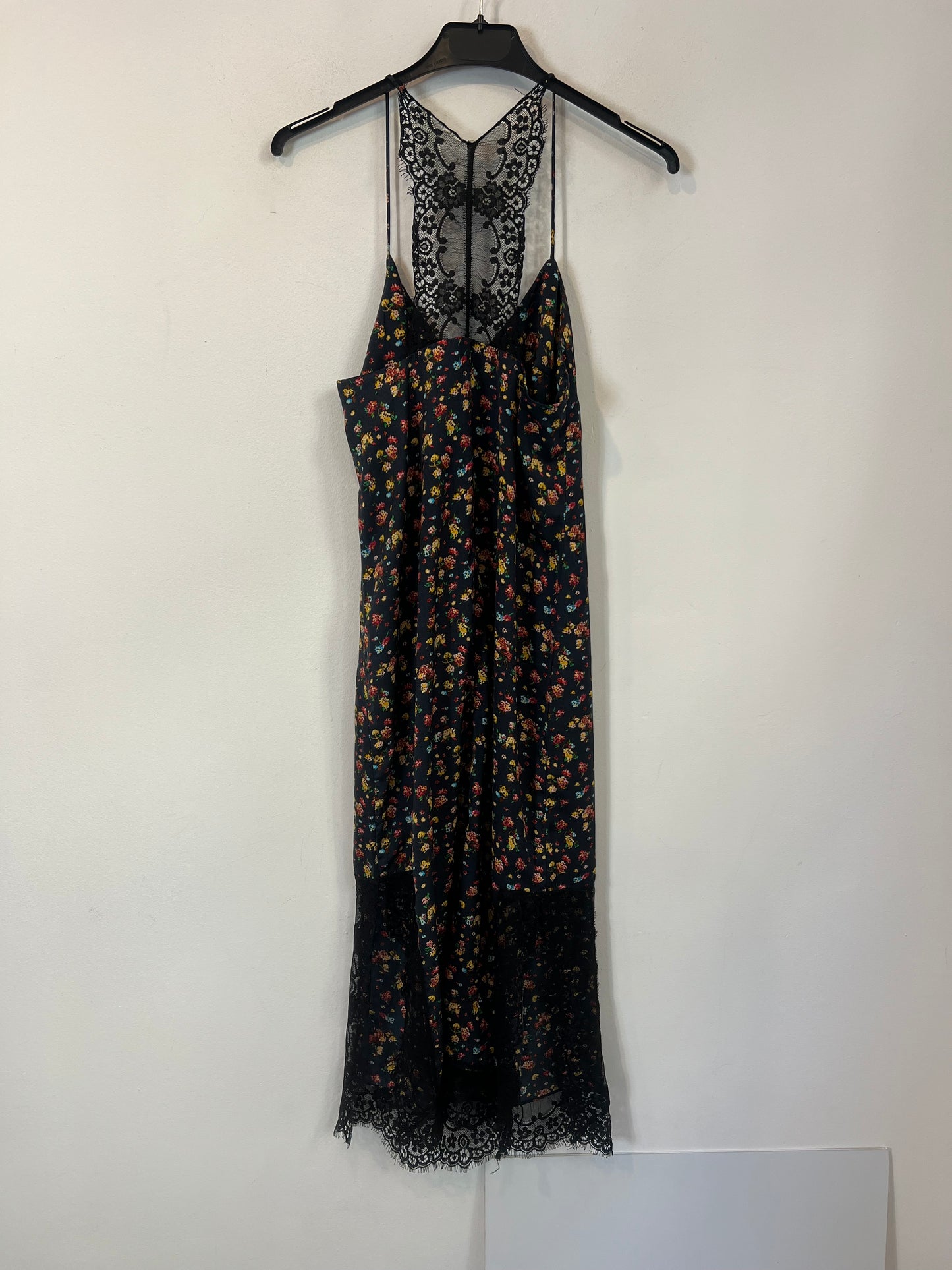 ZARA. Vestido midi flores azul  T.xs