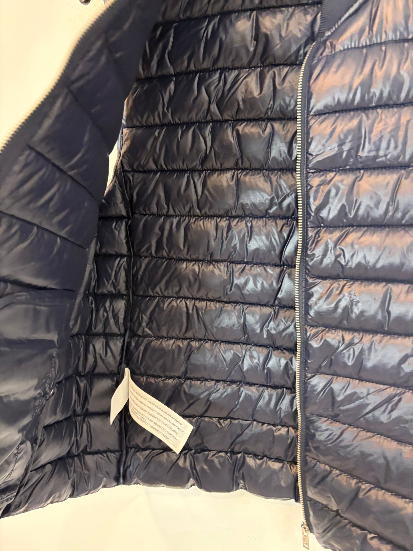 MANGO .Plumas sin mangas azul