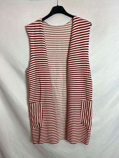 OTHERS. Red and white striped vest (M/L)