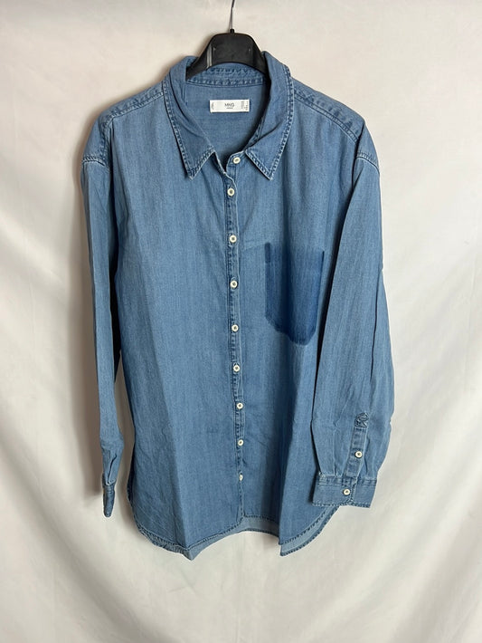 MANGO. Denim shirt with pocket detail. TS