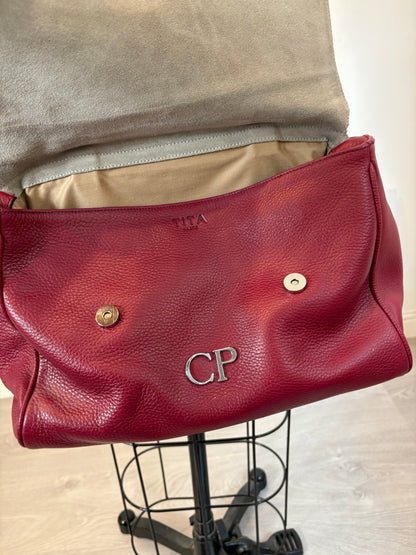 TITA MADRID. Bolso bicolor piel (tara)