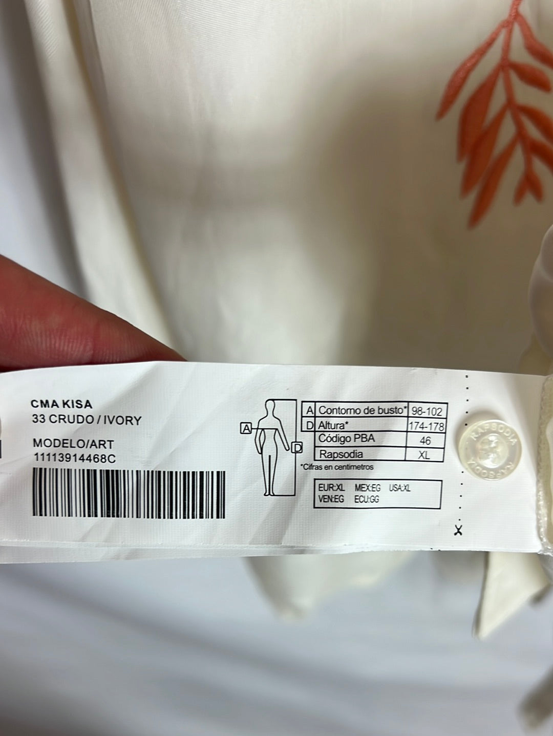 RHAPSODY. Embroidered wrap blouse T.xl