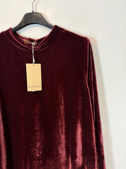 BIMANI. Top terciopelo burdeos
