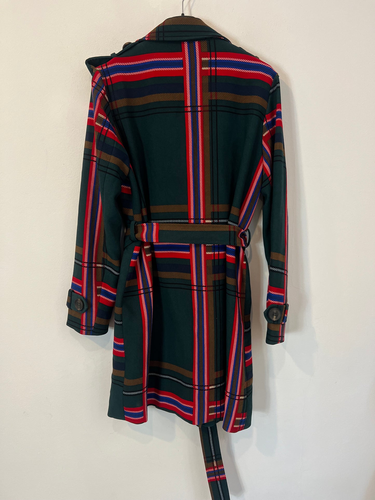 COCOA. Abrigo verde cuadros