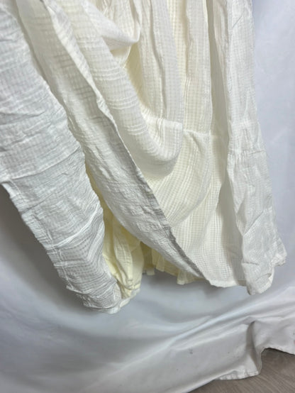 D'SANDRINE. Off-white textured midi dress. TS/M