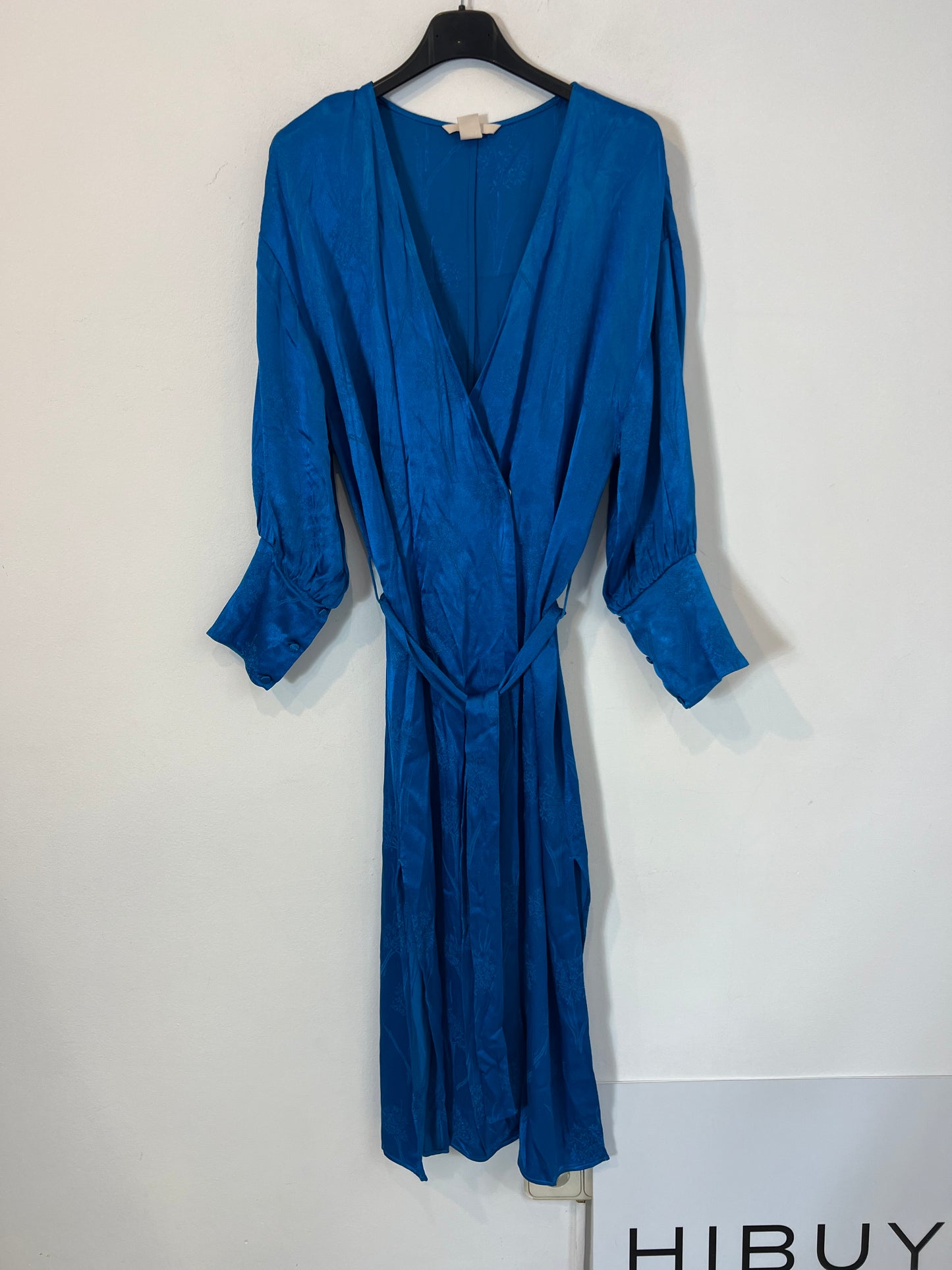 H&amp;M. Turquoise printed midi/kimono dress. TS