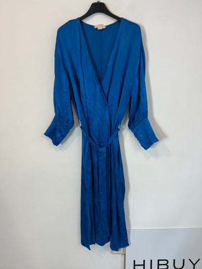 H&amp;M. Turquoise printed midi/kimono dress. TS