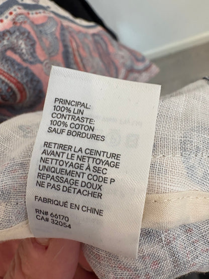 ZIMMERMANN. Vestido mini de lino color marfil