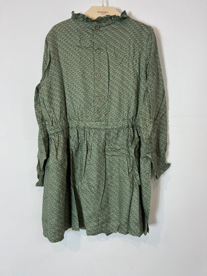 NECK &amp; NECK. Vestido verde estampado. T 8 años