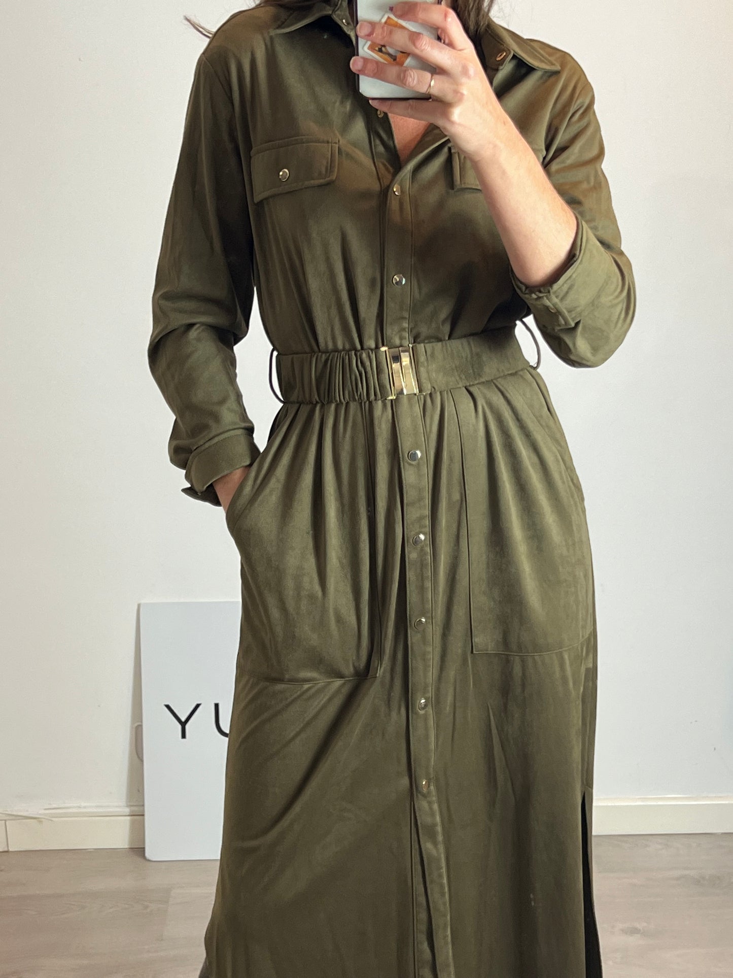 ZARA. Long faux leather shirt dress. XS (S) Hibuy market ZARA. Long faux leather shirt dress. XS (S) Hibuy market