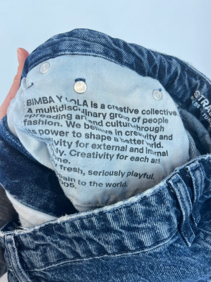 BIMBA Y LOLA. Denim recto bicolor. T 38