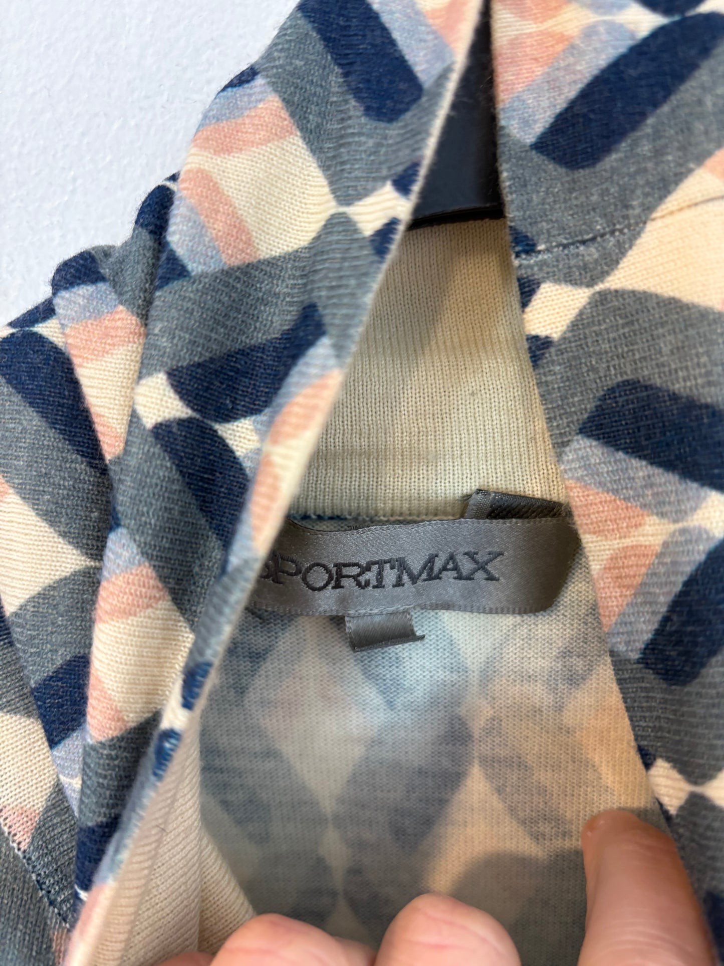 SPORTMAX. Vestido estampado geométrico punto