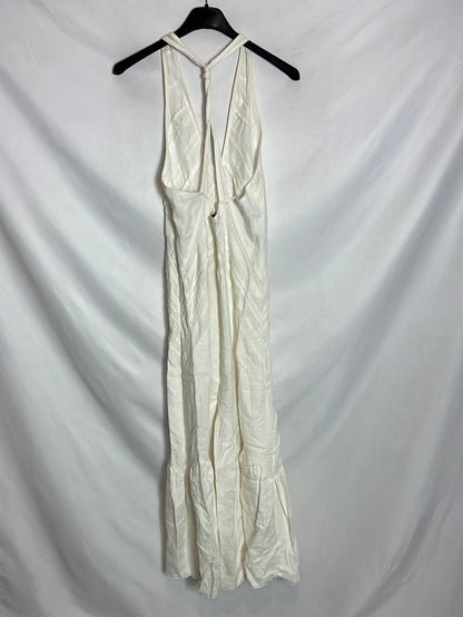 Long linen and charm dress. TS