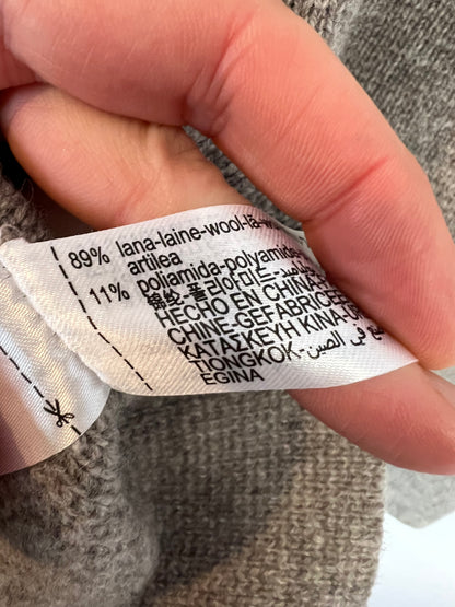 ZARA. Chaqueta lana color topo cruzada. TS