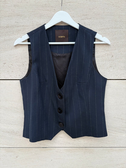 SCRIPTA. Traje de chaqueta azul marino con chaleco
