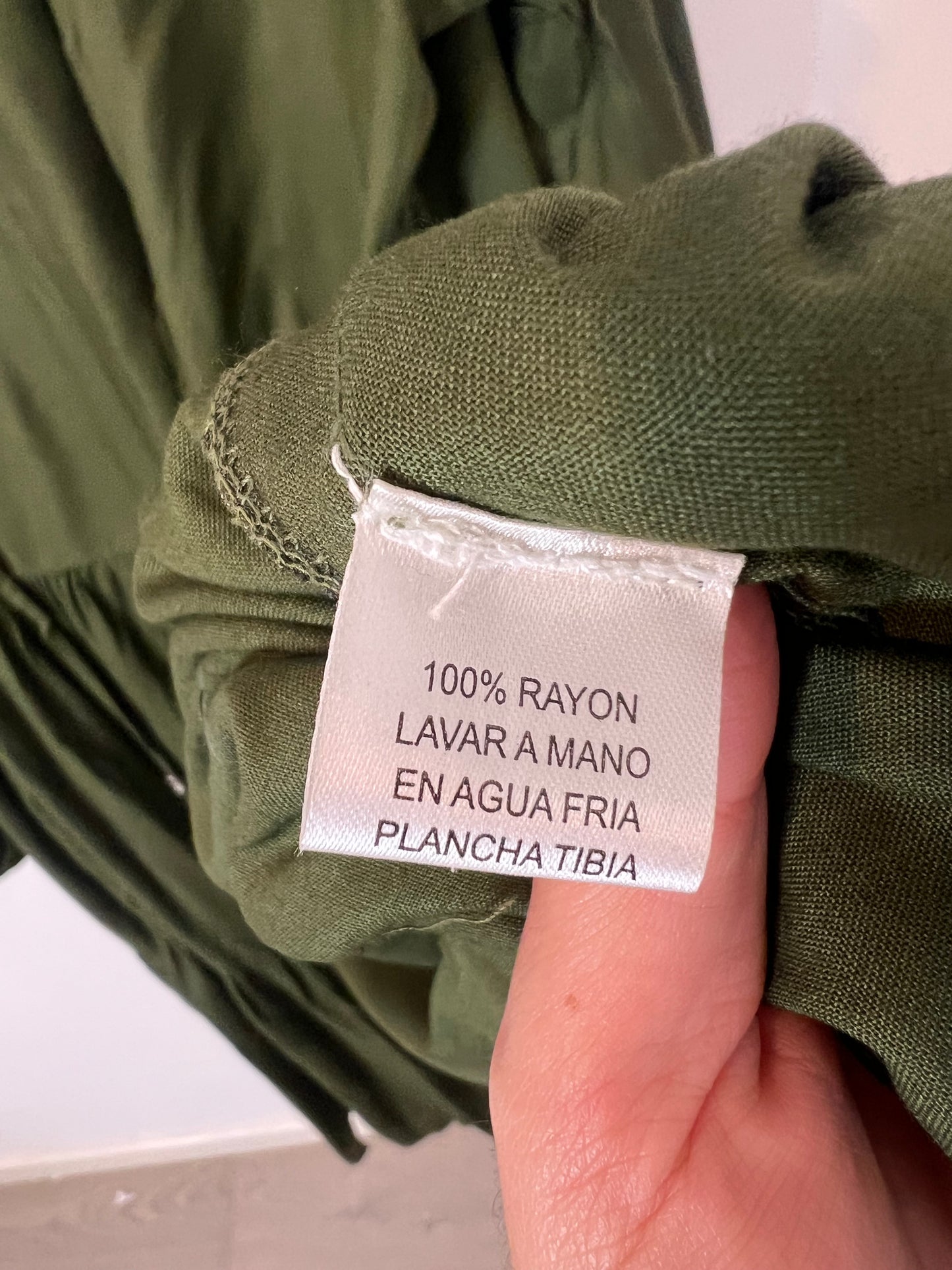 BUGANVILIA. Long green dress, size 3XL