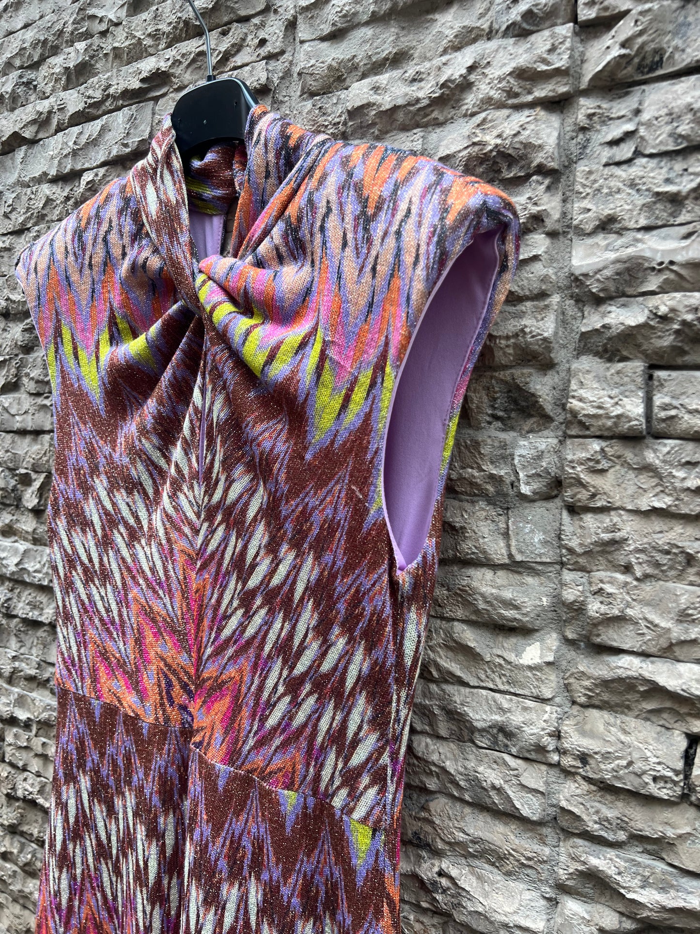 BASYCO. Long colorful knit dress. Size XS