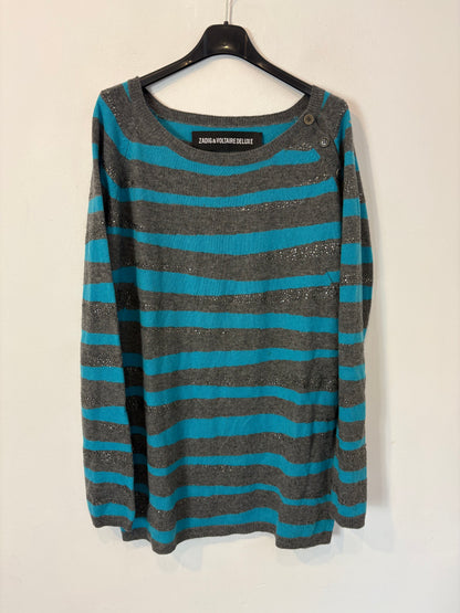 ZADIG & VOLTAIRE. Jersey cashmere rayas