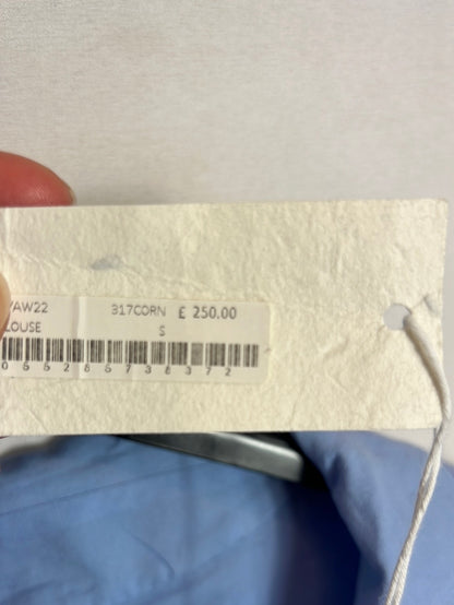 BAMFORD. Blusa algodón azul bordados. T S