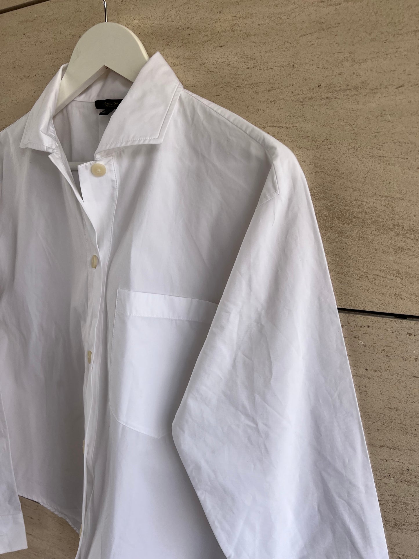 MASSIMO DUTTI. Camisa blanca bolsillo. T XS