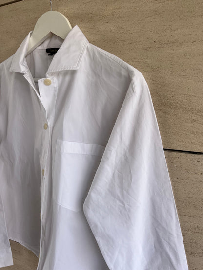 MASSIMO DUTTI. Camisa blanca bolsillo. T XS